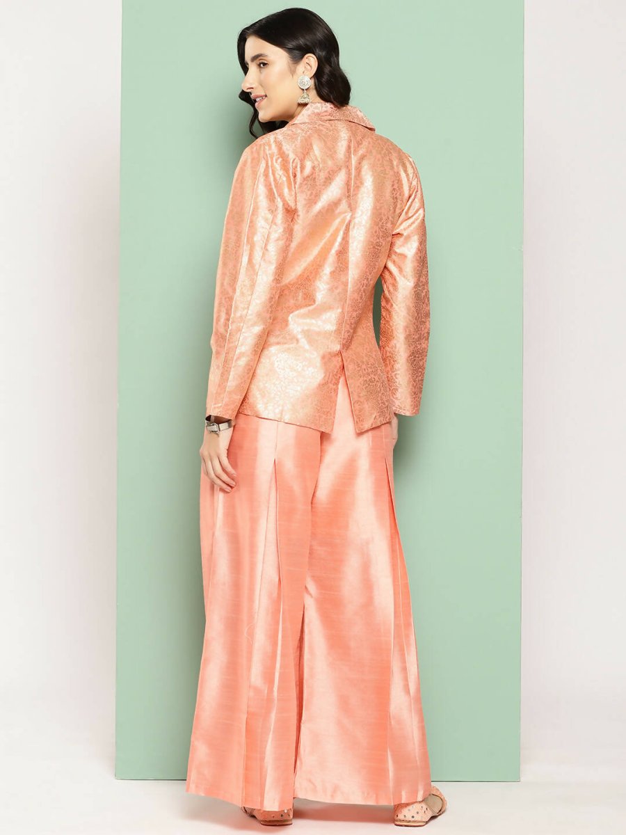 Ahalyaa Women's Traditional Wear Co-ods - Peach | Grocsy