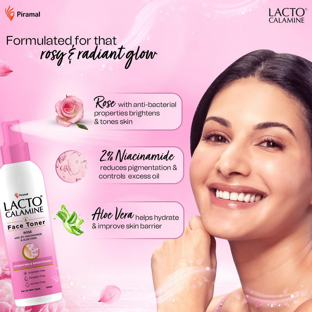 Lacto Calamine Rose Water Toner | Grocsy