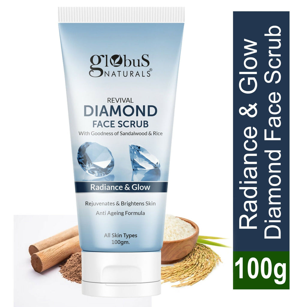 Globus Naturals Revival Diamond Face Scrub, Suitable For All Skin Types | Grocsy