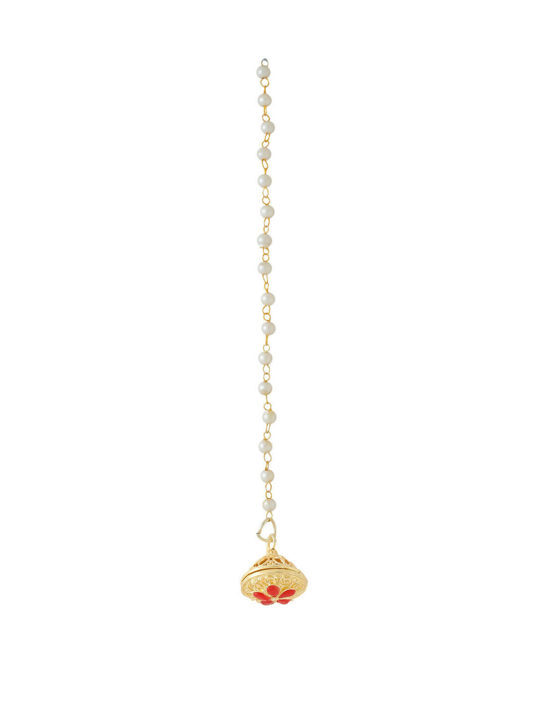 NVR Women's Trending Stylish Gold-Polished Maang Tikka | Grocsy