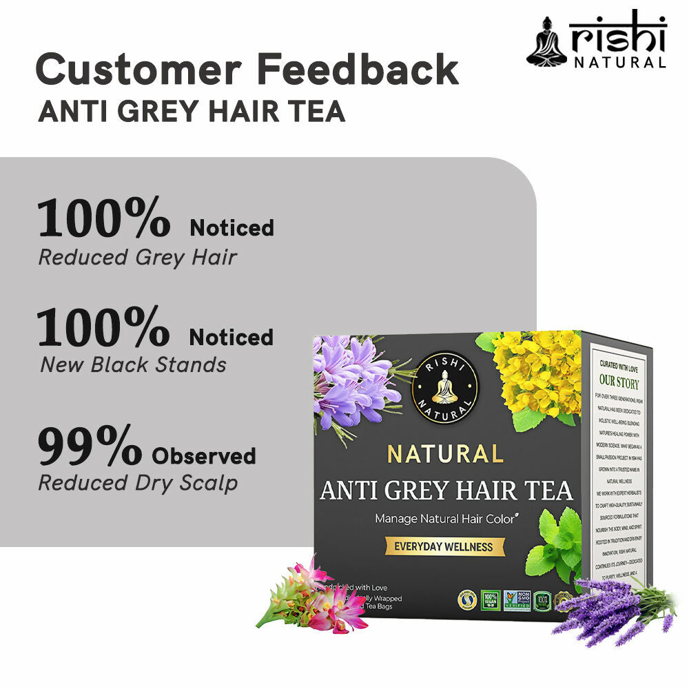 Rishi Natural Anti Grey Hair Herbal Tea | Grocsy