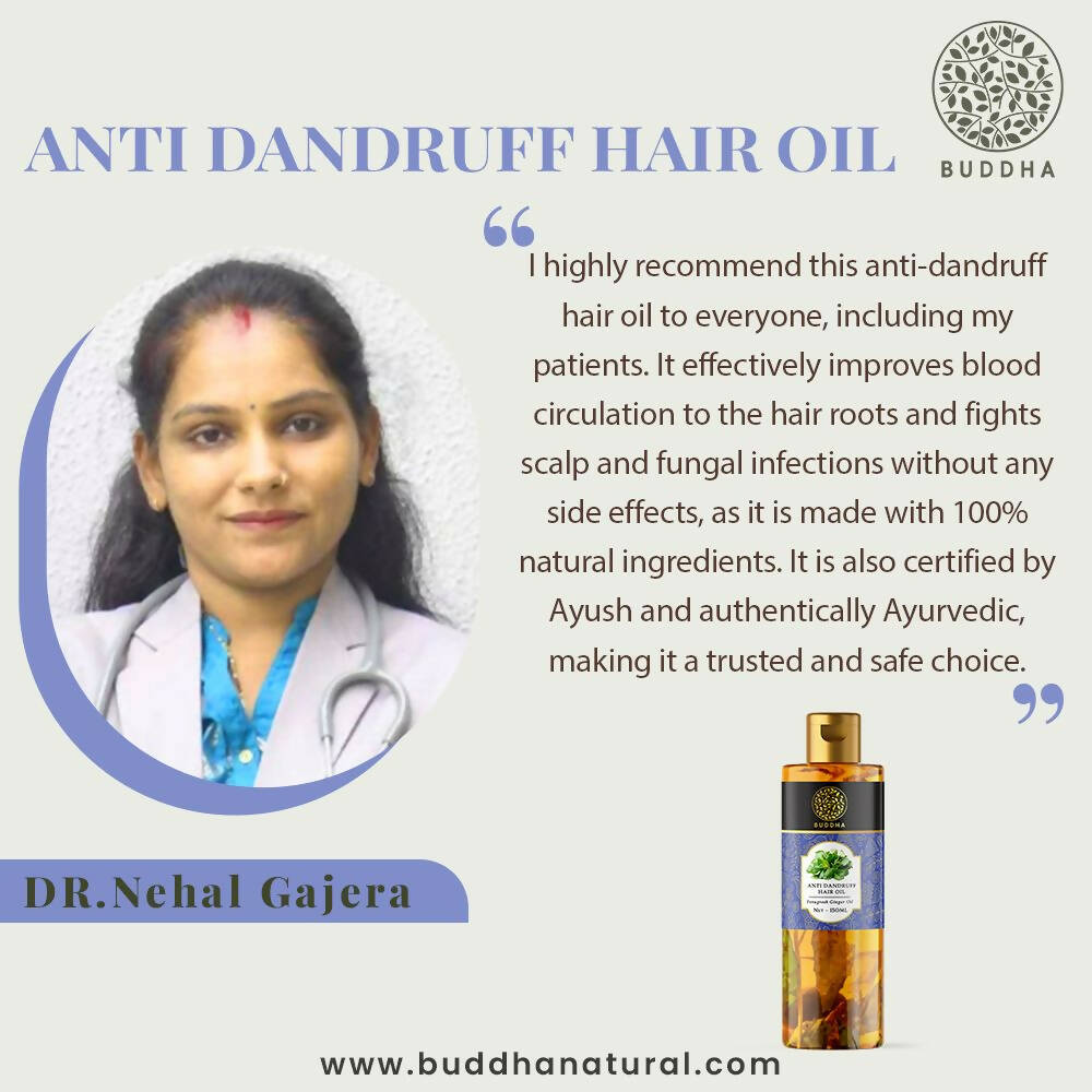Buddha Natural Dandruff Hair Oil | Grocsy