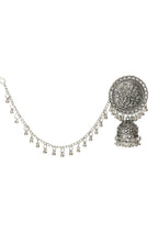 Mominos Fashion Johar Kamal Trendy Oxidized Silver Plated Bahubali Jhumkas