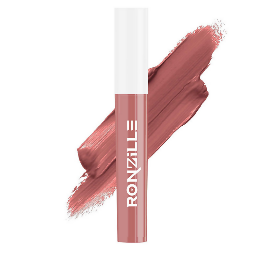 Ronzille Non Transfer Matte Liquid Lipstick Plus Lip Gloss - Nudes And Browns | Grocsy