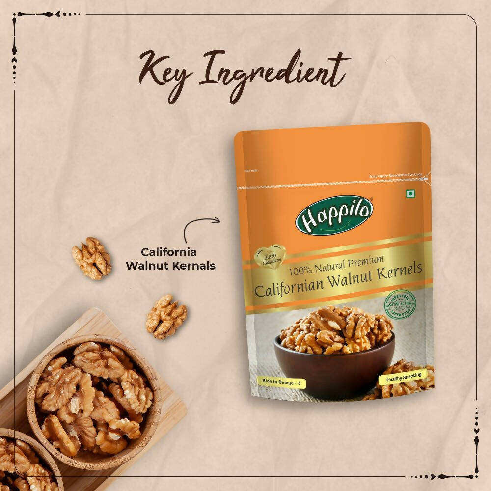 Happilo 100% Natural Californian Walnut Kernels | Grocsy