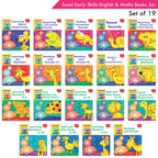 Excel Early Skills English & Maths Books Set of 19| Ages 3-6 Years| Learning Alphabet, Numbers, Patterns etc. | Grocsy