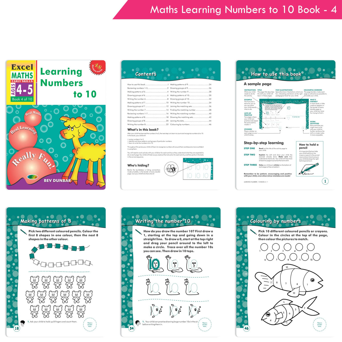 Excel Early Skills English & Maths Books Set of 19| Ages 3-6 Years| Learning Alphabet, Numbers, Patterns etc. | Grocsy
