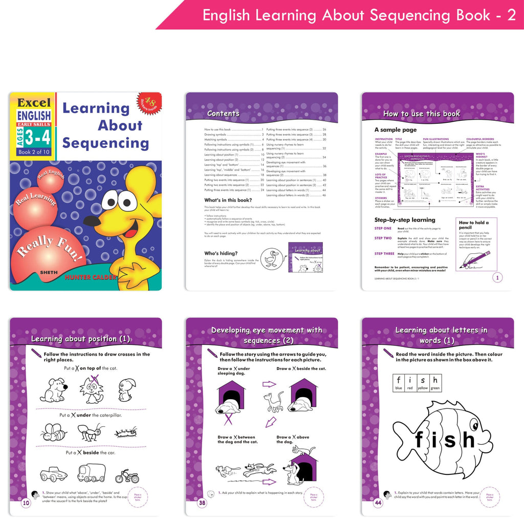 Excel Early Skills English & Maths Books Set of 19| Ages 3-6 Years| Learning Alphabet, Numbers, Patterns etc. | Grocsy