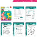Excel Maths Early Skills Ages 4-5 Year Books for Junior kg| Set of 3| Learn Numbers Add & Take Away, Shapes, Measurement | Grocsy