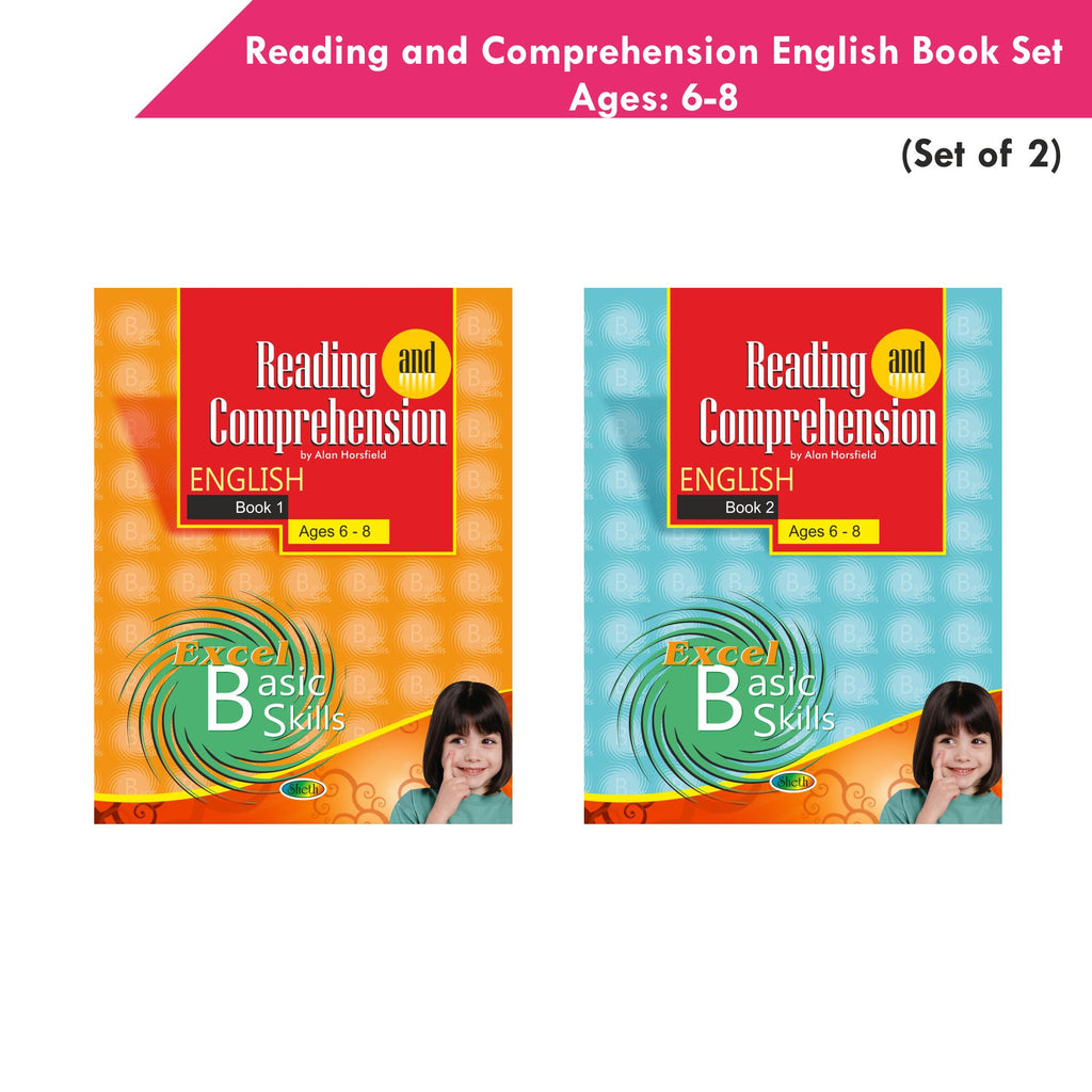 Reading and Comprehension English Book Set Ages 6 - 8 (Set of 2) | Grocsy