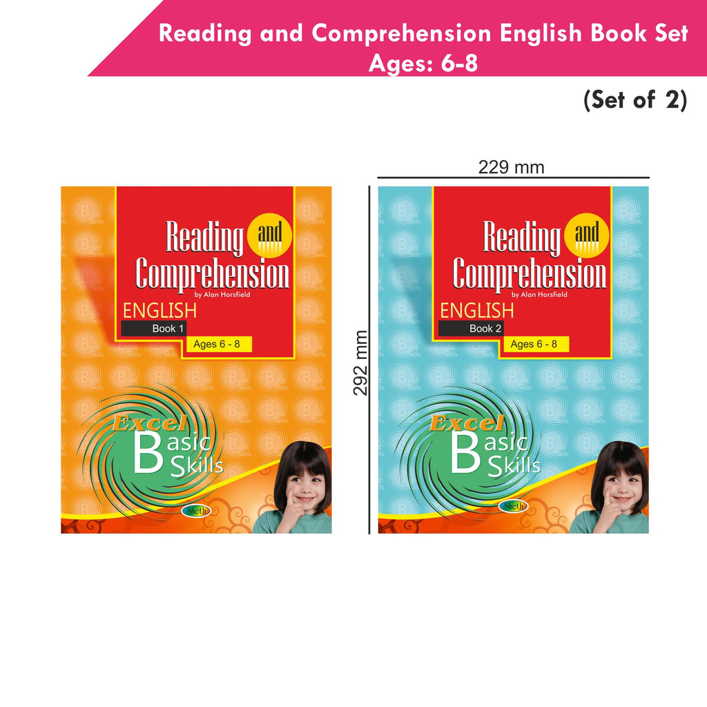Reading and Comprehension English Book Set Ages 6 - 8 (Set of 2) | Grocsy
