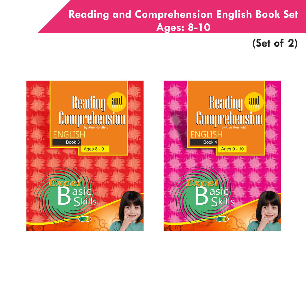 Reading and Comprehension English Book Set Ages 8 - 10 (Set of 2) | Grocsy