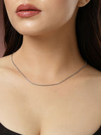 NVR Women's Set of 2 Silver & Gold Rhodium-Plated Minimal Chain | Grocsy