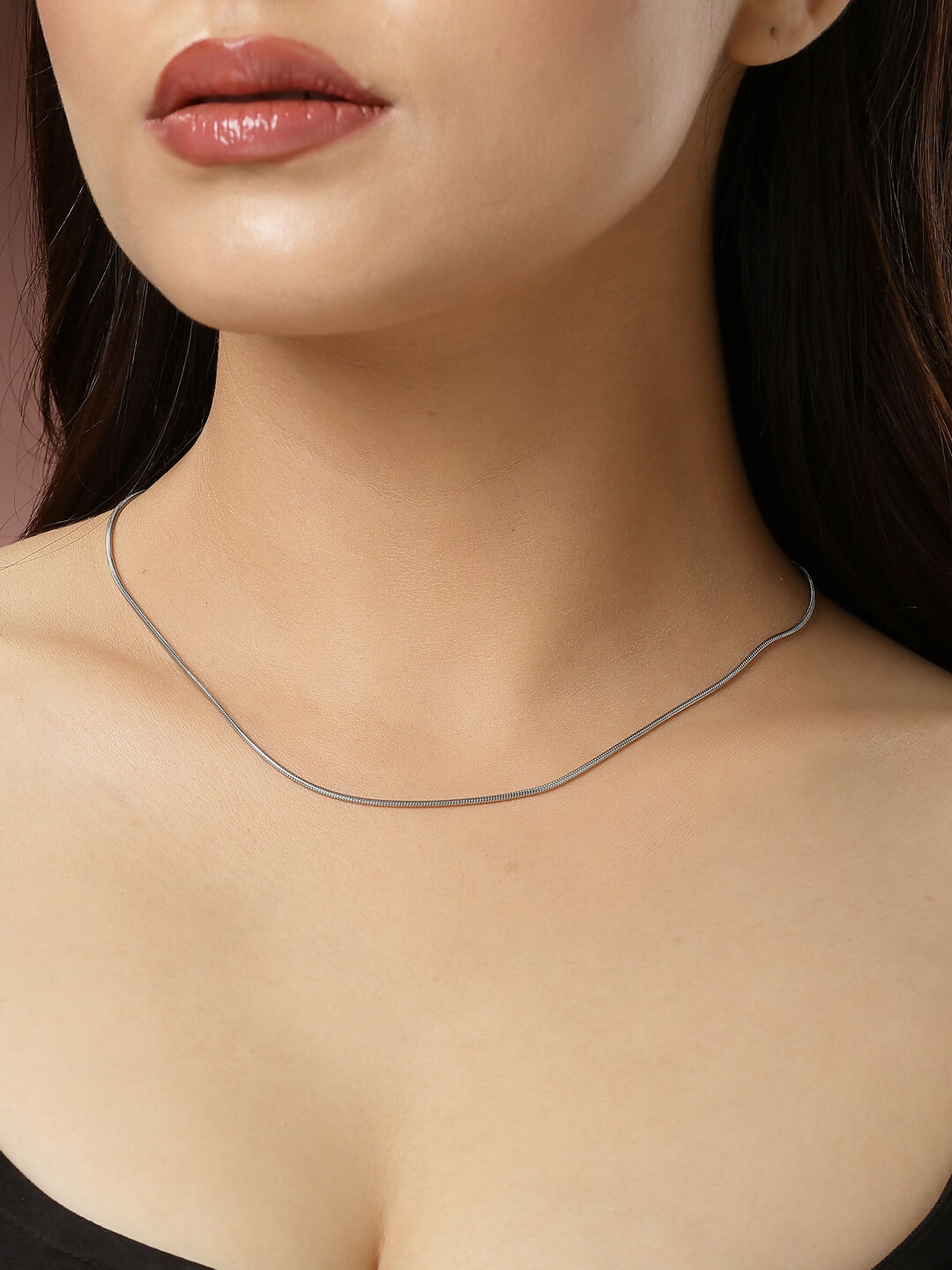 NVR Women's Set of 2 Silver & Gold Rhodium-Plated Minimal Chain | Grocsy