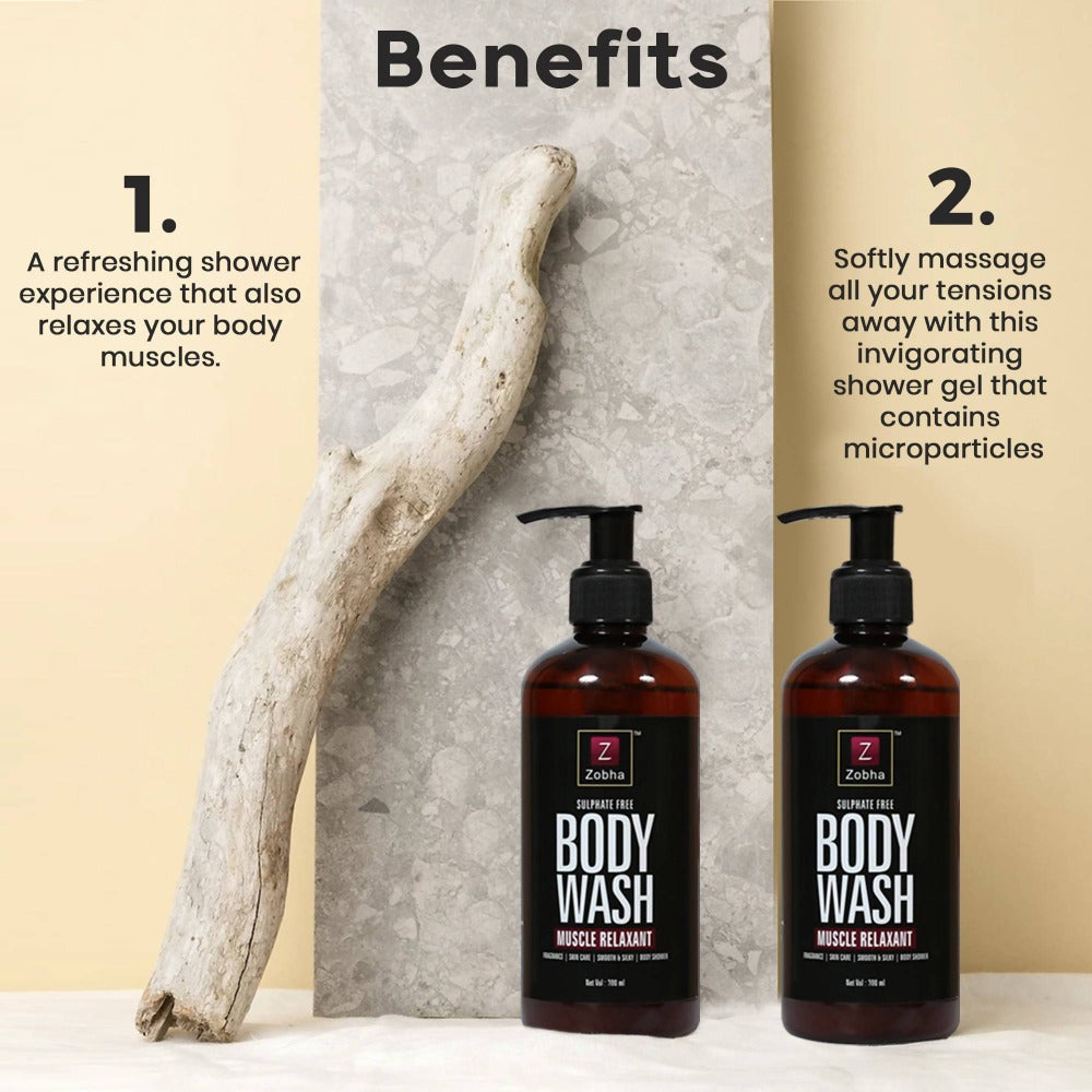 Zobha Sulphate Free Body Wash Muscle Relaxant | Grocsy