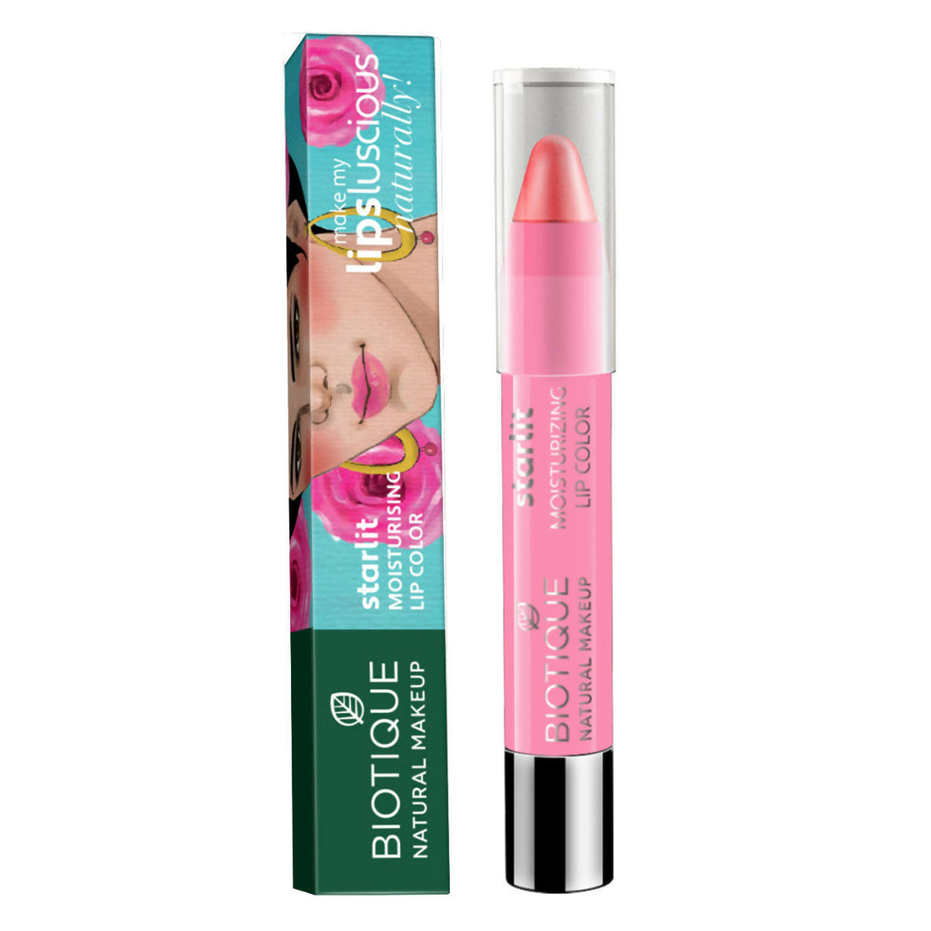 Biotique Starlit Moisturising Lipstick - Coral Dew | Grocsy