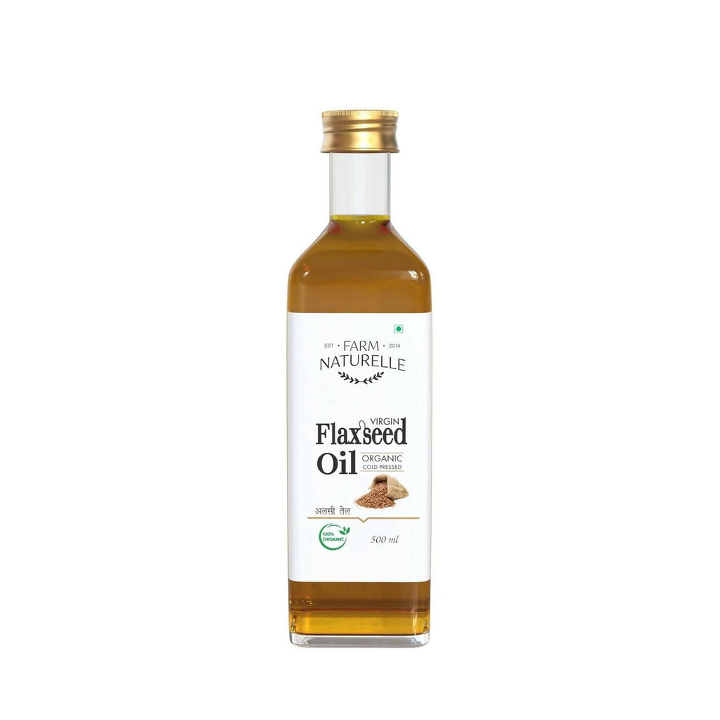 Farm Naturelle 100% Pure Cold Pressed Flax Seed Oil | Grocsy