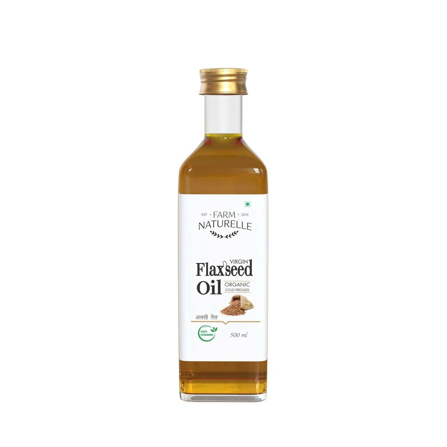 Farm Naturelle 100% Pure Cold Pressed Flax Seed Oil | Grocsy