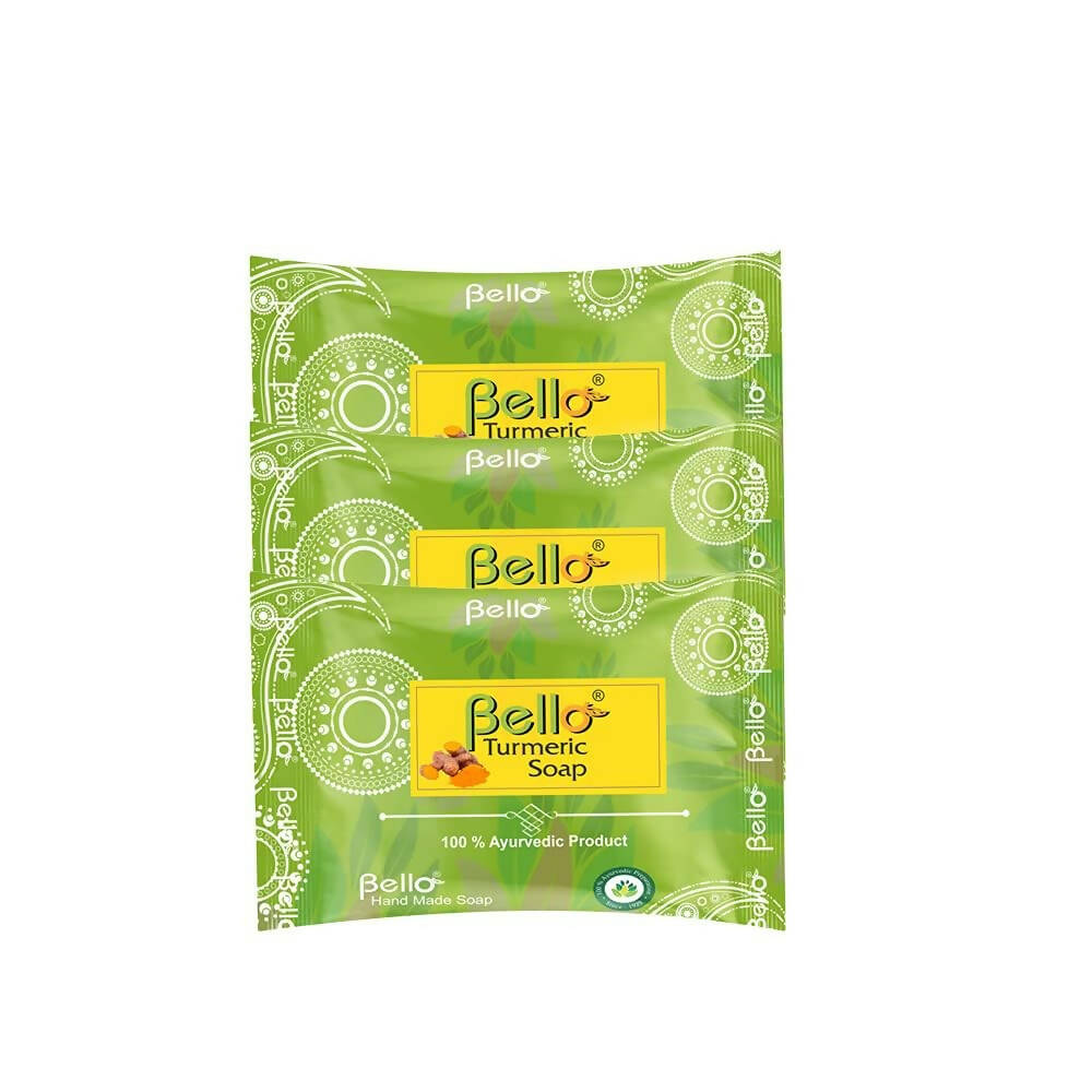 Bello Herbals Hand Made Glycerin Turmeric Soap | Grocsy