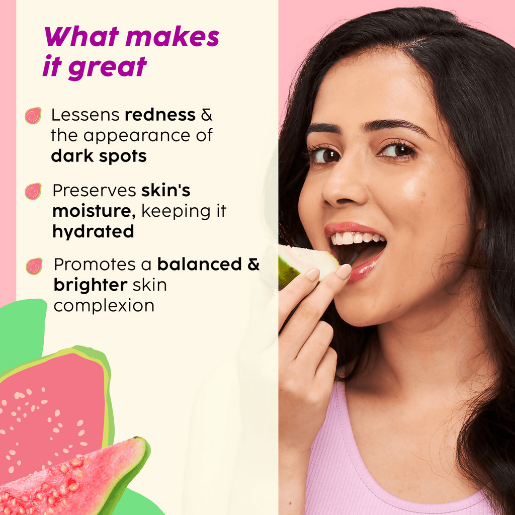 PLIX The Plant Fix Guava Glow Juicy Cleanser For Skin Brightening With Vitamin C | Grocsy