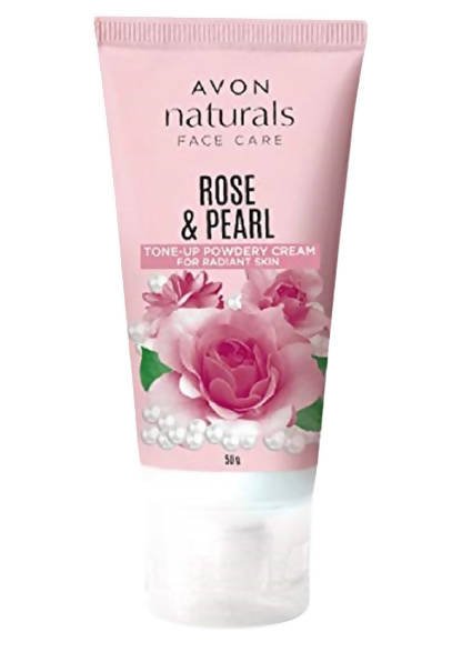 Avon Naturals Face Care Rose & Pearl Tone-Up Powdery Cream | Grocsy