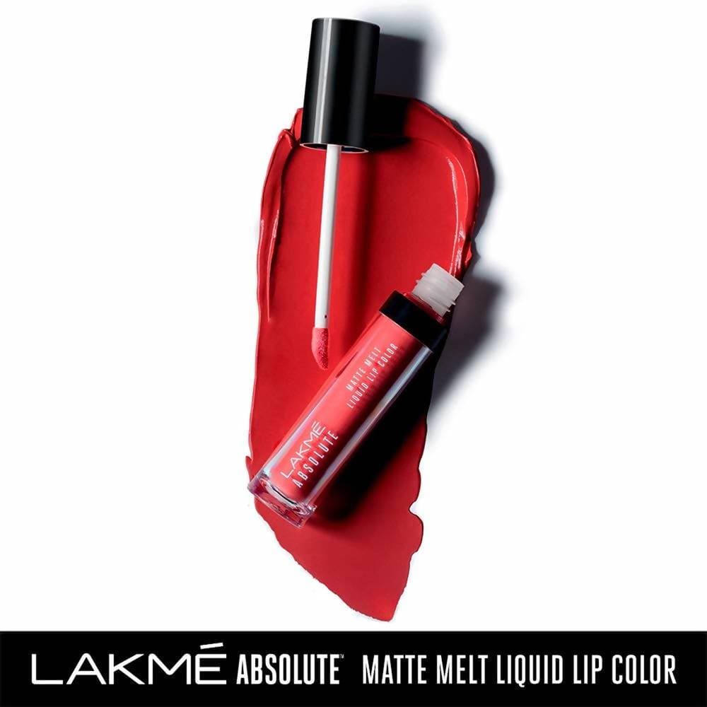 Lakme Absolute Matte Melt Liquid Lip Color - Firestarter Red | Grocsy