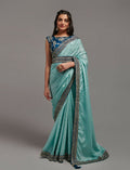 PR Fashion Sky Chinon Embroidery Lace Saree | Grocsy