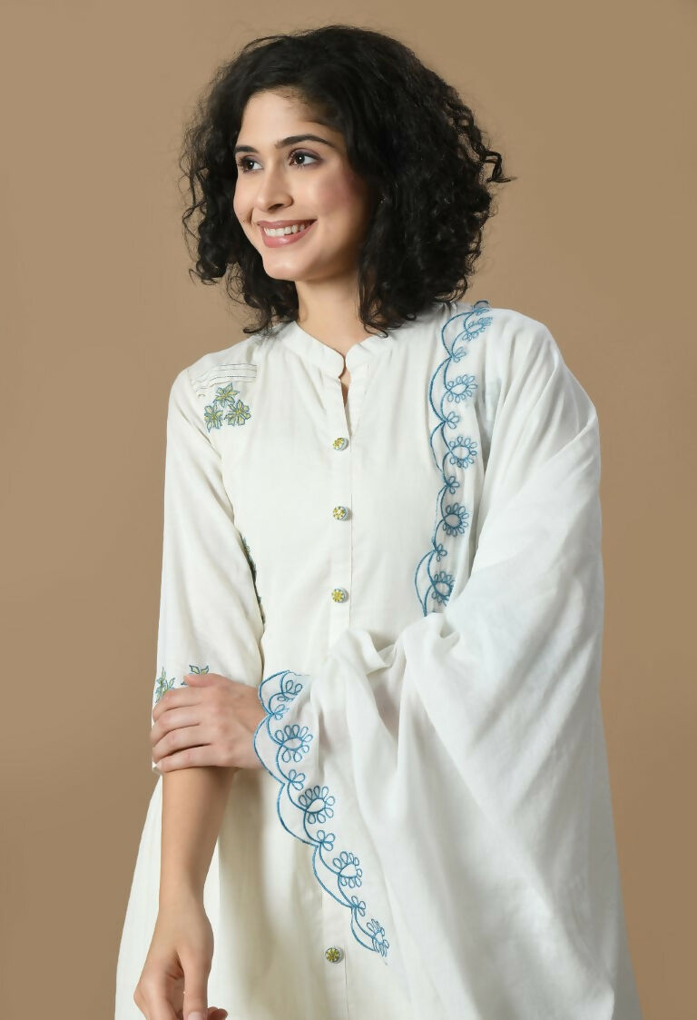 Joban Fashion White Cotton Kurta Set | Grocsy