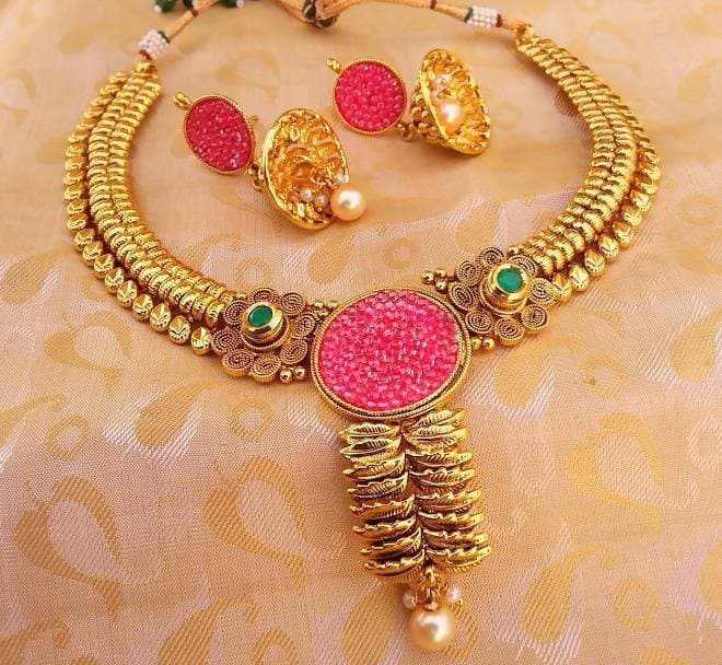 Antique Designer Necklace Set | Grocsy