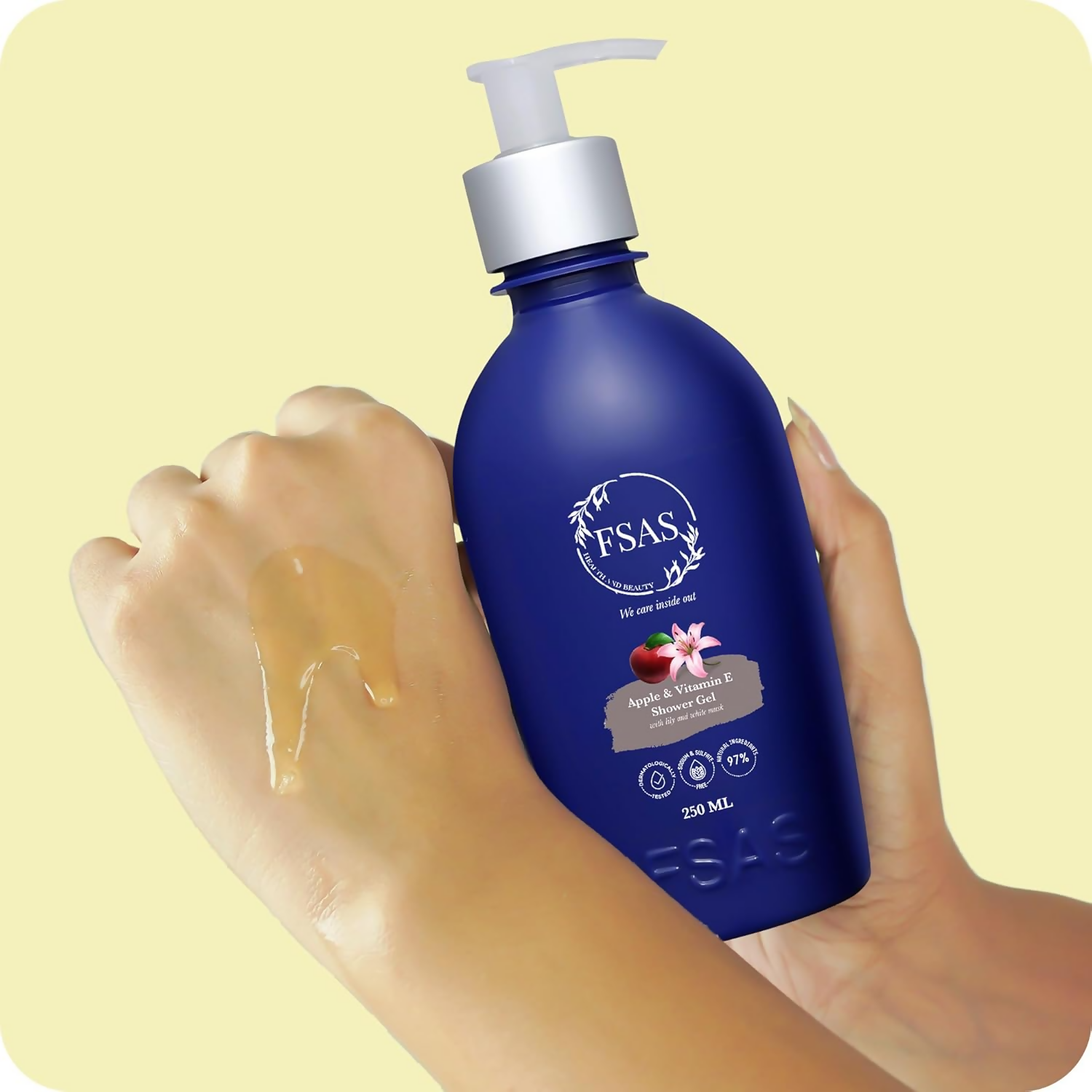 FSAS Health and Beauty 97% Plant-Derived Apple and Vitamin E Shower Gel | Grocsy