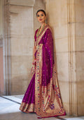 Mulberry Wood Purple Soft V.P. Silk Magnum Finish, Weaving, Golden Zari Paithani Silk Saree - Rath Kadampalli | Grocsy
