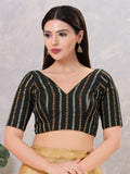 Joban Fashion Women Cotton Blend Black Stitched Blouse | Grocsy