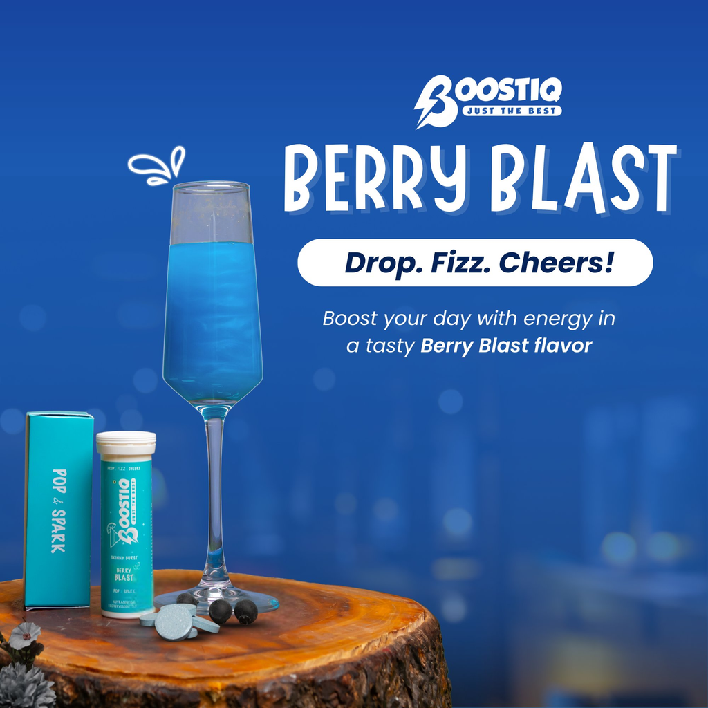 BOOSTIQ Pop & Spark Effervescent Tablets - Berry Blast | Grocsy