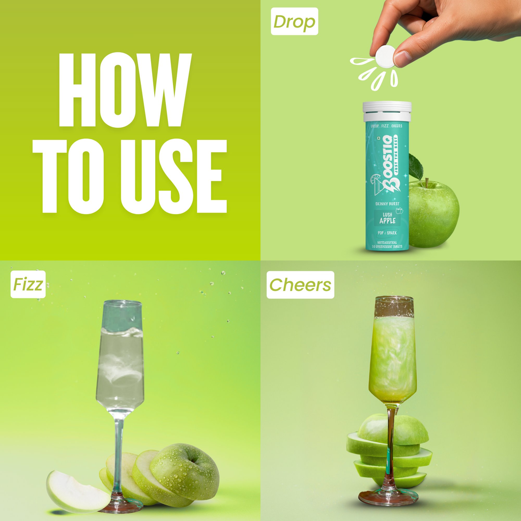 BOOSTIQ Pop & Spark Effervescent Tablets - Lush Apple | Grocsy