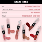 Staze 9To9 Gloss Lock 2-In-1 Liquid Lipstick - 06 Im Feisty | Grocsy