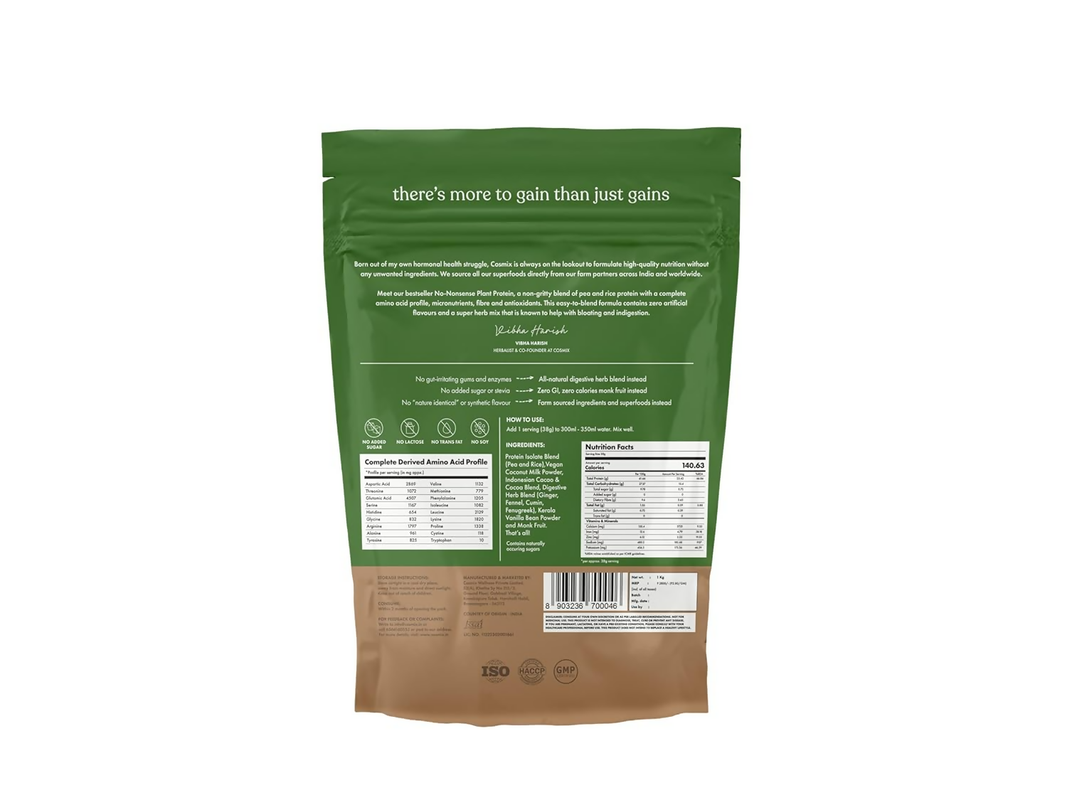 Cosmix No Nonsense Plant Protein Chocolate Indonesian Cacao | Grocsy