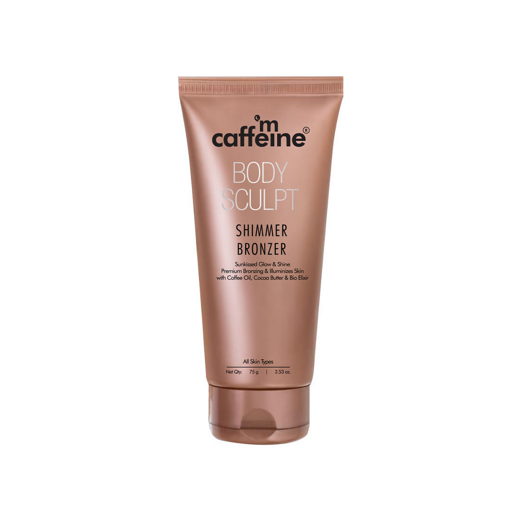 mCaffeine Body Sculpt Shimmer Body Bronzer Lotion For Sun Kissed Glow Illuminated & Moisturized Skin | Grocsy