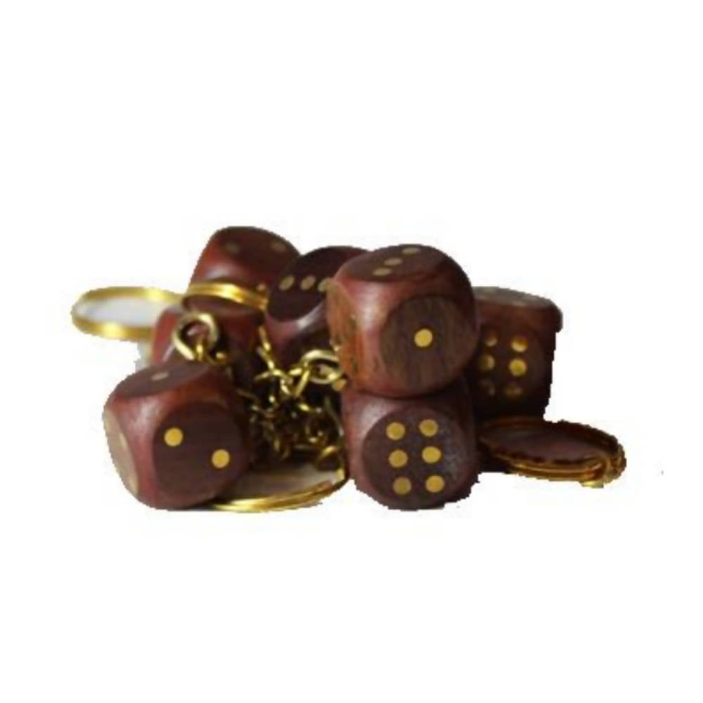 Yuvagrow Wooden Dice Key Chain | Grocsy