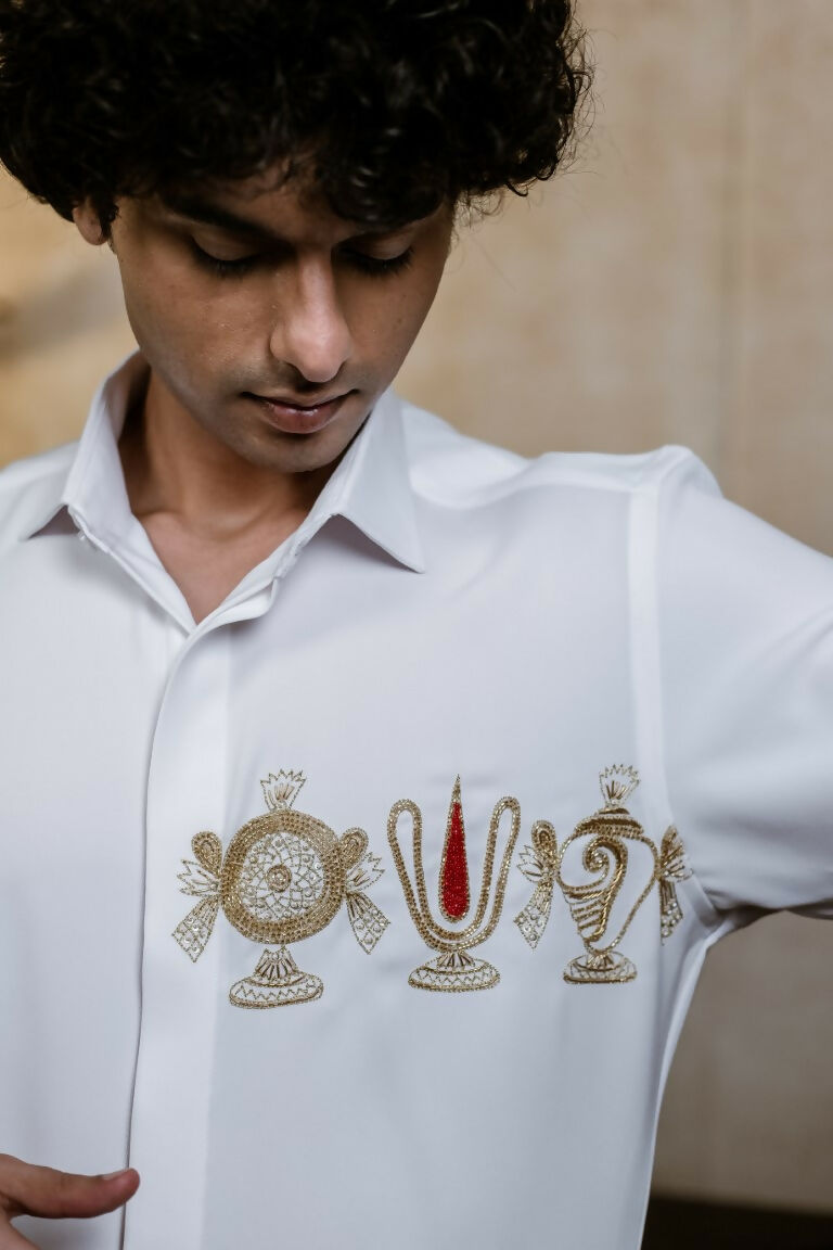 British White Kanaka Murti Shirt By Hilo Design | Grocsy
