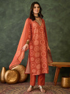 The52 Women's Gorgeous Rayon Embroidery Straight Kurta with Pant And Dupatta Set | Grocsy