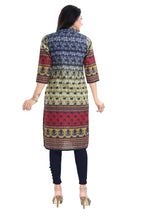 Snehal Creations Multicolored Designer Digital Print Cotton Slub Fabric Long Kurti Tunic | Grocsy