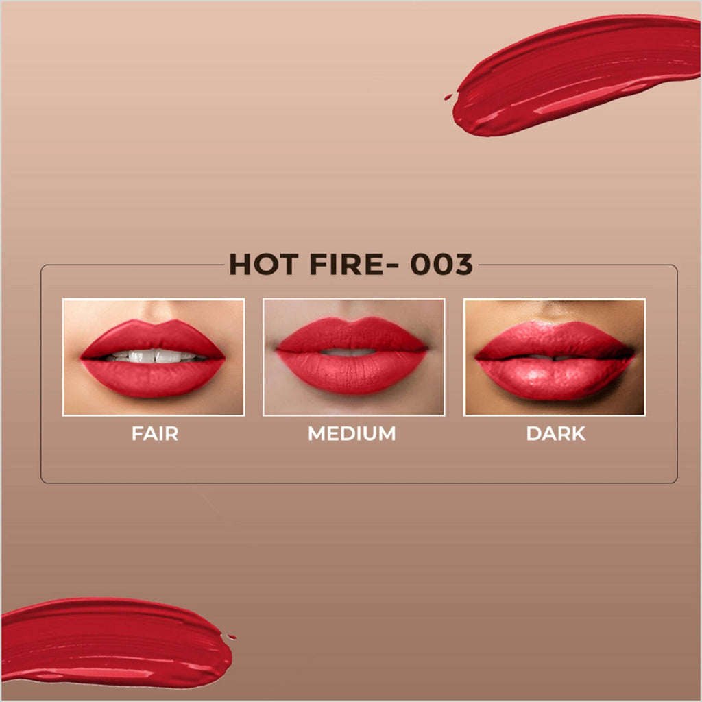 Colorbar Powerkiss Vegan Matte Lipcolor- Hot Fire | Grocsy