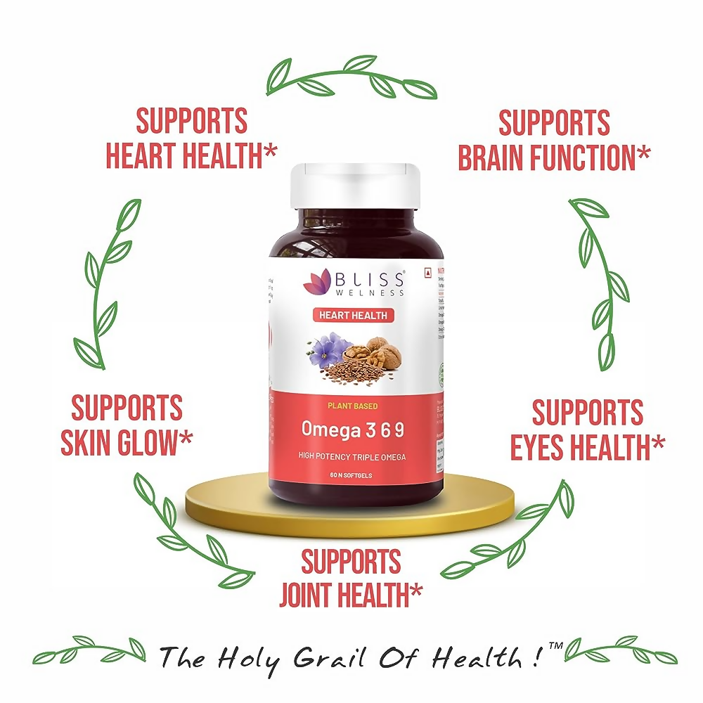 Bliss Welness Omega 3 6 9 Softgel Capsules | Grocsy