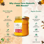 Farm Naturelle Golden Milk Masala - Turmeric Latte Blend with Spices | Grocsy