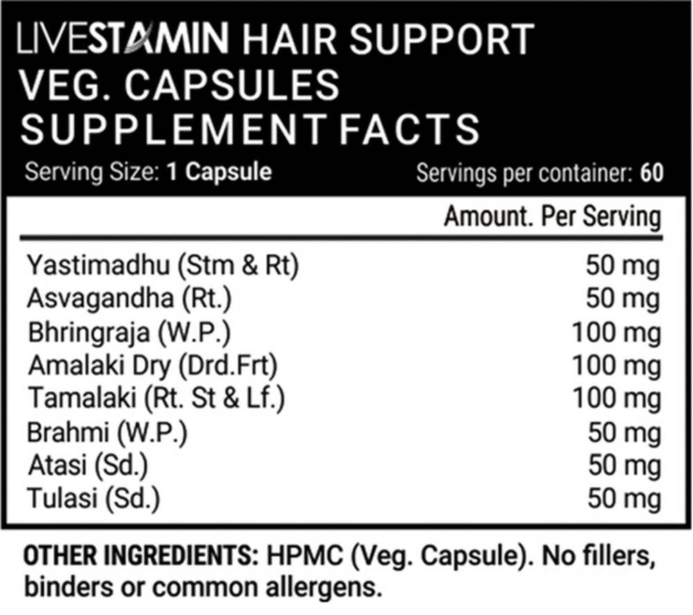 Livestamin Hair Support Capsules | Grocsy
