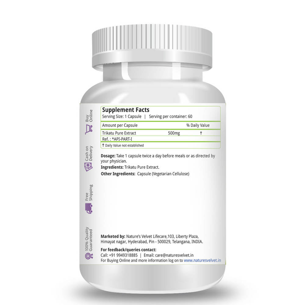Nature's Velvet Trikatu Capsules | Grocsy