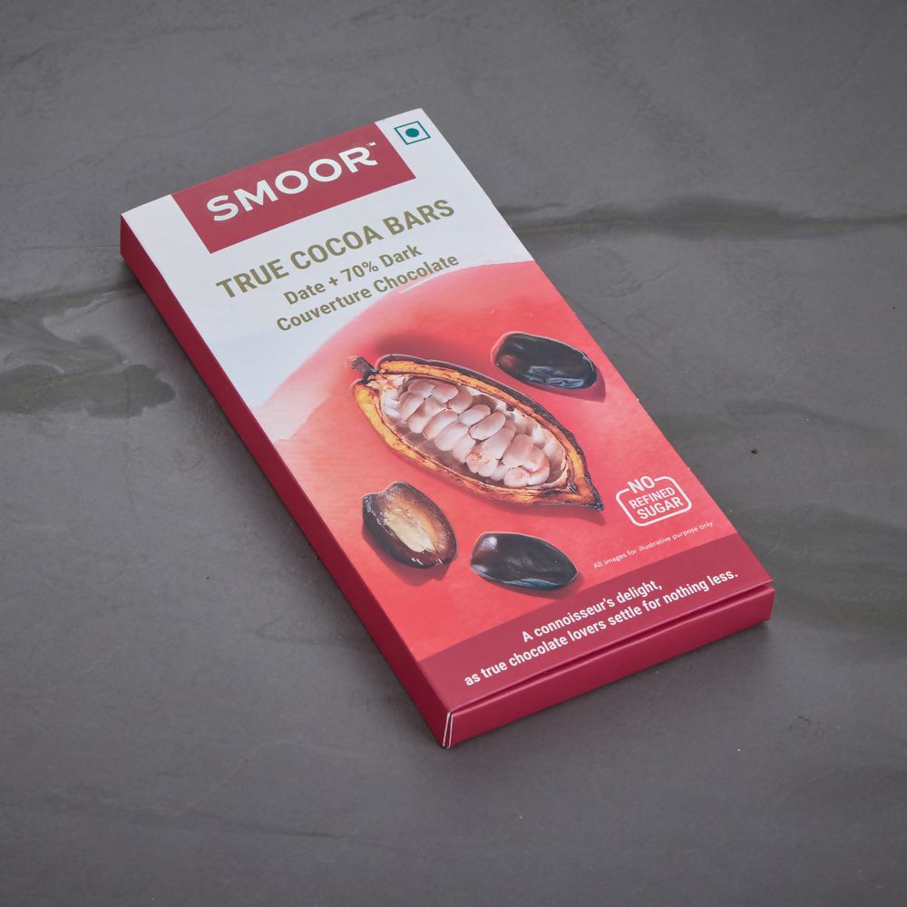 Smoor True Cocoa Bars Date + 70% Dark Couverture Chocolate | Grocsy