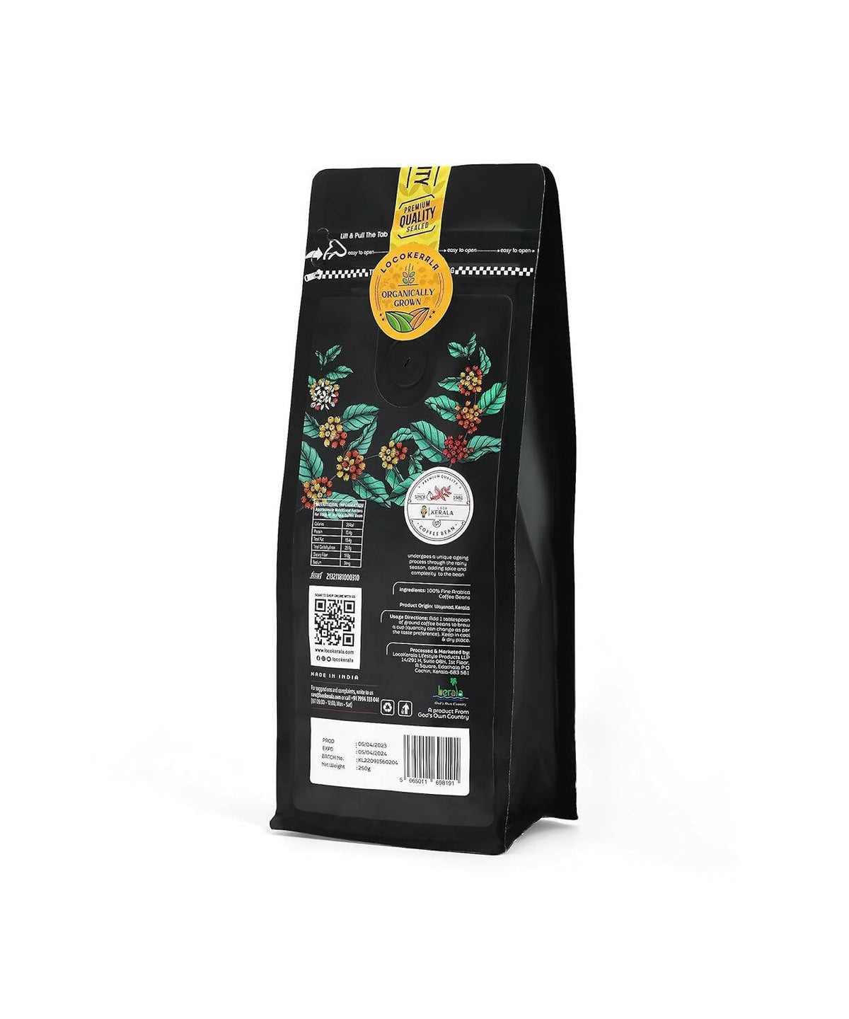 LocoKerala Western Ghats French Roast Arabica Whole Bean Coffee | Grocsy