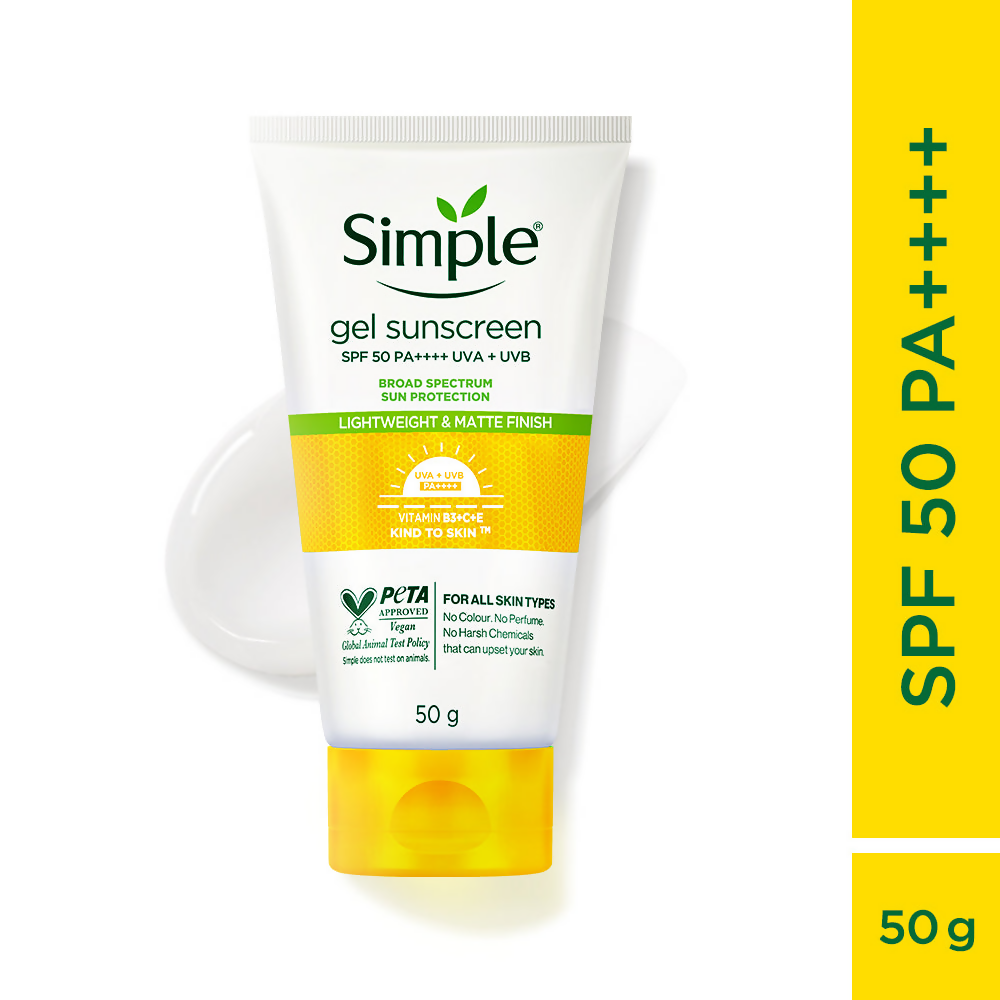 Simple Kind to Skin Gel Sunscreen SPF 50 PA++++ | Grocsy