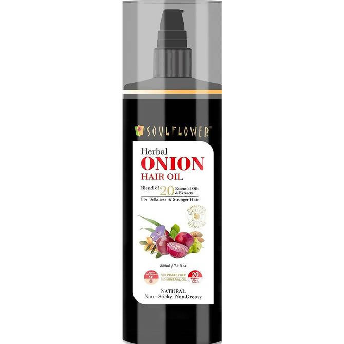 Soulflower Herbal Onion Hair Growth Oil | Grocsy